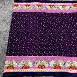 Paisley Fabric Purple Double Border Decor 9 Yards X 54” Paisley /gold sparkles